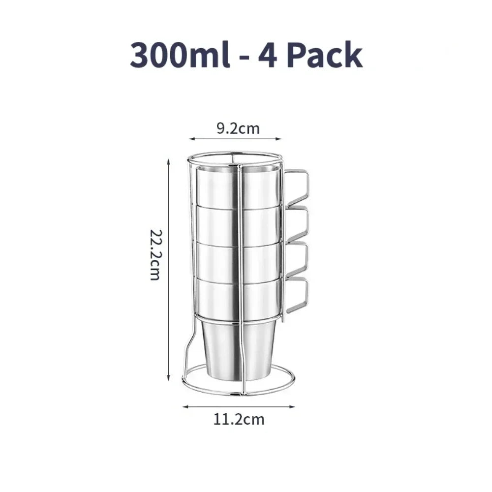 Stackable Coffee Cup Set of 4/6