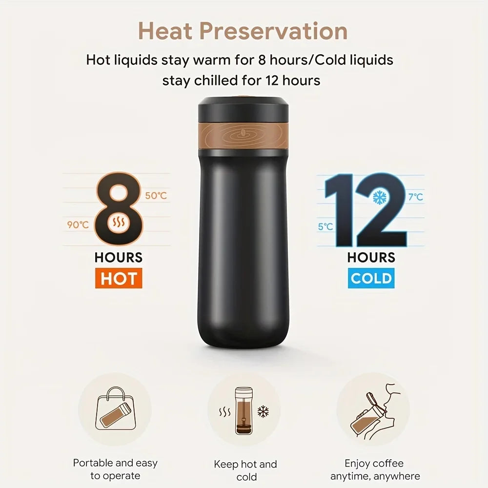 Portable French Press Coffee Maker for Outdoor Camping