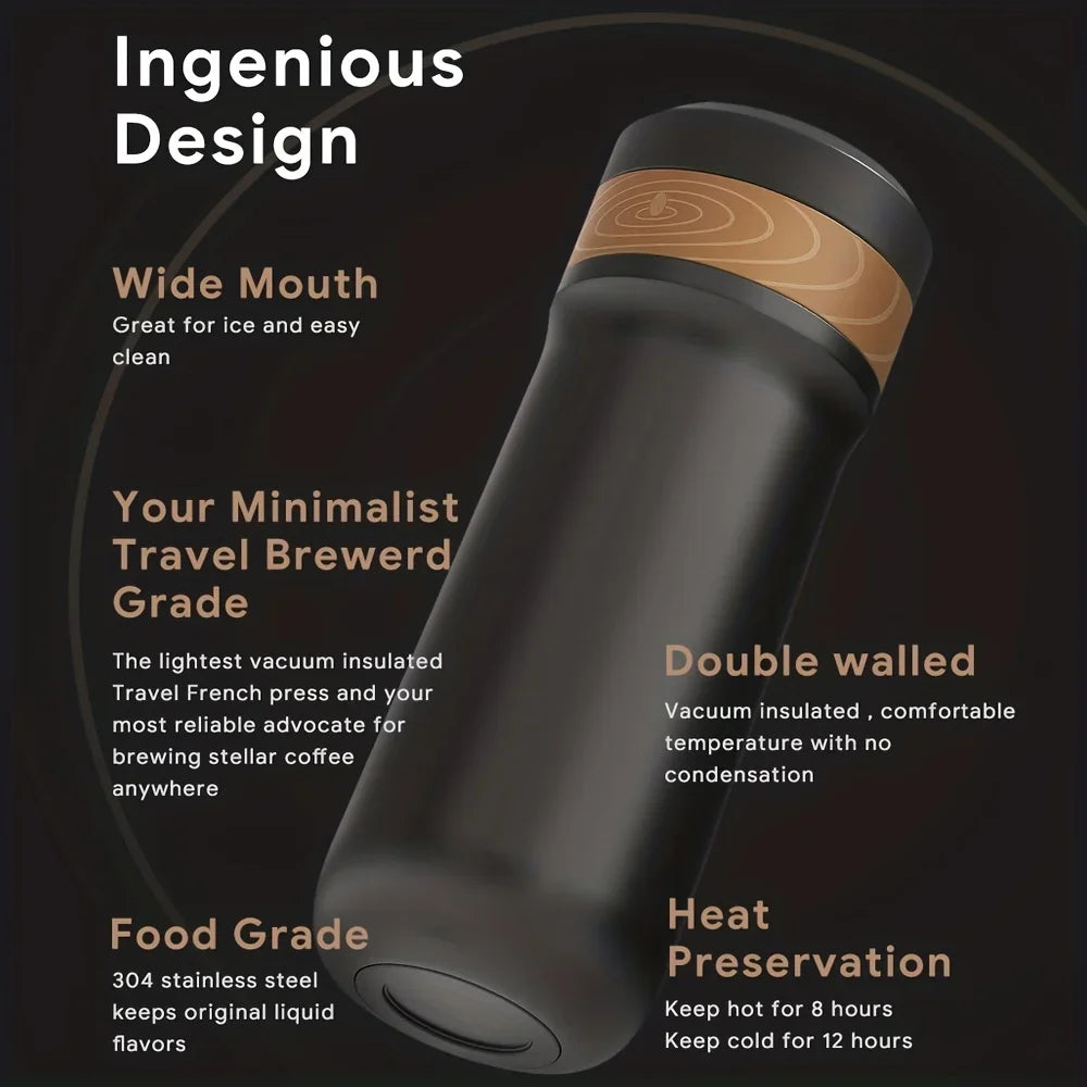 Portable French Press Coffee Maker for Outdoor Camping