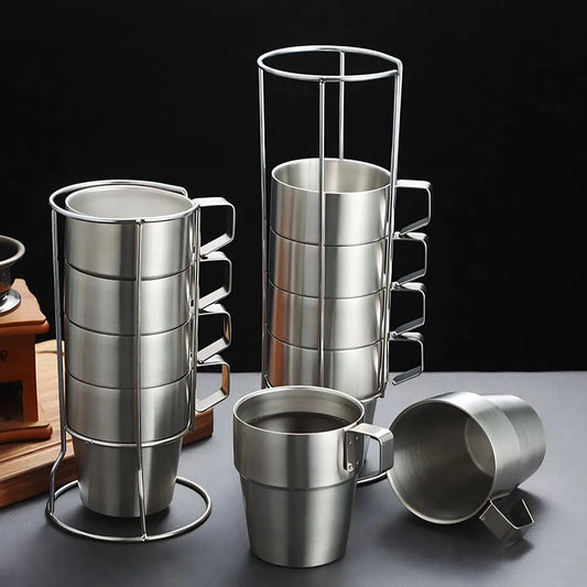 Stackable Coffee Cup Set of 4/6