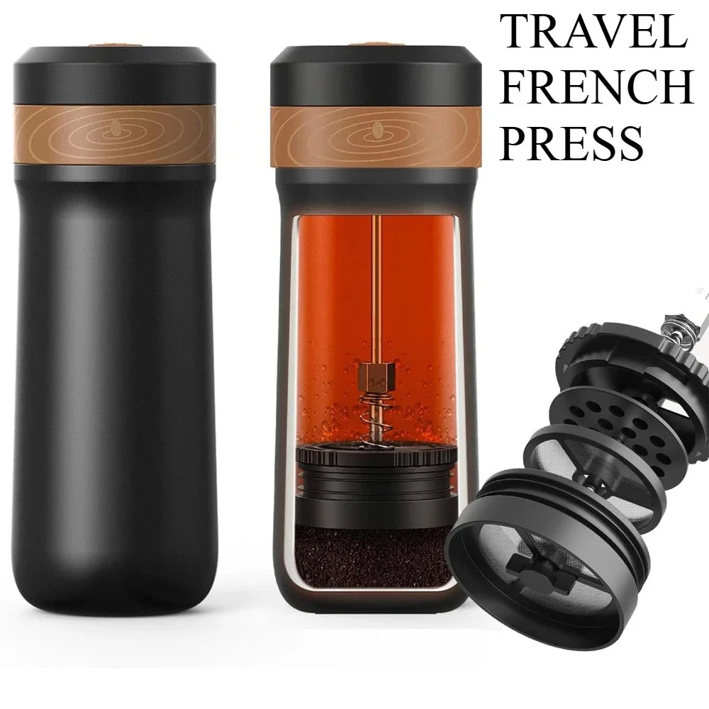 Portable French Press Coffee Maker for Outdoor Camping